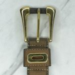 Vintage Ritz Bronze Faux Leather Belt Gold Hardware Small (S) ✨ Brown Photo 5