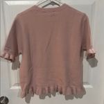 ZARA  Pink Ruffle Hem Women's sweater Photo 3