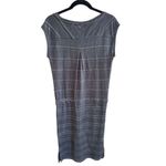 prAna Janey Dress Gray Striped Knit Jersey Knee Length Casual S Photo 2