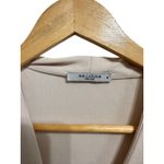 MM LaFleur deneuve faux wrap blouse Beige Draped Long Sleeve V Neck Size Medium Tan Photo 1