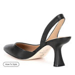 Antonio Melani  Kacy Slingback Leather Pumps size 9M leather heels black Photo 1