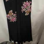XScape WO SIZE 10 LONG MAXI EVENING DRESS BLACK BEADED EMBROIDERED FLORAL DESIGN Photo 5