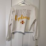 Rivalry Threads Iowa State White Long Sleeved Crop Tee Size Small Photo 2