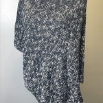 Eileen Fisher Women's Cape Shawl Funnel Neck Black White Organic Cotton One Size Photo 0