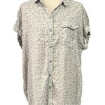 C&C California Women's Gray 100% Lyocell Cheetah Print Oversize Tunic Shirt Sz L Photo 0