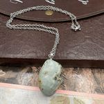 Handmade  Green Moss Agate Necklace – Boho Coastal Gemstone Jewelry Photo 2