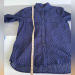 Banana Republic Dillon Classic Fit Utility Shirt in Navy Blue Eyelet Cotton Sz S Photo 5