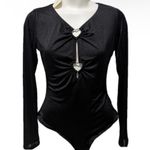 Guess NWT Bodysuit with heart cutout details, long sleeves Photo 1