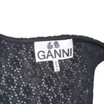 Ganni NEW Lace Black Sleeveless Twist Back Bodysuit XS Photo 4