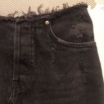 Urban Outfitters BDG Raw Hem Black Denim Mini Jean Skirt Faded Y2K Style Grunge Photo 4