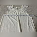 YA Los Angeles  Ivory Lace Shoulder Blouse Photo 3