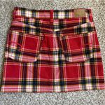American Eagle  Outfitters Red and Black Mini Skirt Plaid Casual Preppy 2 Photo 3