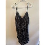 Victoria's Secret  Floral Lace Trim Slip Dress Black Pink Mini Lingerie VTG‎ Photo 2