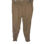 Anthropologie CLOTH & STONE Linen Blend Brown Drawstring Joggers Photo 3