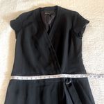 Lafayette 148  Wrap Belted Cap Sleeve Black Dress Size 8‎ Photo 5
