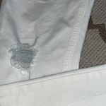 Old Navy  boyfriend skinny distressed patch knees white jeans, size 0 Photo 14