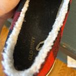 Old Navy Red and Black Plaid Slip-On Shoes | Size 8.5 Photo 6