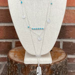 Layered Feather Necklace with Turquoise Photo 0
