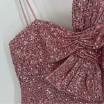 Mac Duggal NWT Sequined Strapless Faux Bow Column Gown Rose Pink 11284 Sz 4 Photo 7