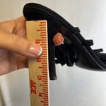 Nanette Lepore  Black Suede Ruffle Strappy Heels Sandals Women's Size‎ 9.5 Photo 6