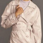 Anthropologie Maeve Patent Faux Leather Trench Coat, Size S/M Photo 2
