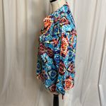 Ruby Rd 190  Aztec Linen Jacket Blouse Size Medium Blue Pink Photo 1