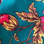 Anthropologie Anthro Maeve Hibiscus Skater Skirt Green Sz 2 Photo 2