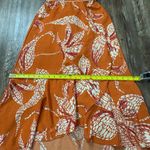 Band of the Free Burnt Orange Floral Wrap Maxi Dress Size XS Summer Flowy Party Photo 9