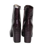 Rachel Zoe Deep Mahogany Croc-Embossed Maya Heeled Platform Bootie Size 9 Photo 2