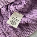 No Comment NWT  Size S Purple Lilac Cotton Cable Knit Mock Neck Cropped Sweater Photo 12