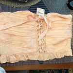 Free People  Aurelia corset satin embroidered bandeau top Photo 3