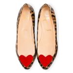 Christian Louboutin  Doracora Heart Leopard Patent Leather Flat Shoes Brown 37 Photo 1