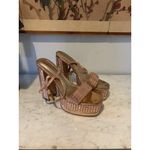 Azalea Wang Catriona Platform Heels Womens Size 11 Rose Gold Strappy Blo Sandals Photo 1