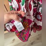 Anthropologie Floral smocked waist maxi midi dress ruffle flutter sleeve colorful bright print Photo 7