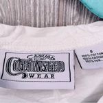 Casual cotton seed nautical star fish palm shirt w/ wood buttons tropical shirt White Photo 4