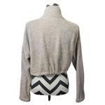 Urban Outfitters  Tan Cropped Teddy Quarter-Zip Pullover Photo 5