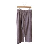 ZARA ‎ trf Red Herringbone Paper Bag Waist Pull On Wide Leg Pants Womens M Photo 1