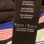 White House | Black Market  strapless Black Multi Color Stripes Slits Both Side SZ Photo 8