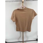 Olivia Jordan Woman's Short Sleeve Stretch T Shirt Nude Size Large Tan Photo 8