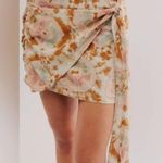 Free People NWOT  Sweet As Beach Mini Skirt Linen Blend Photo 3