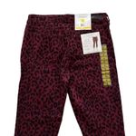 Sanctuary Ankle Jeans Red Black Cheetah Print Stretch Skinny Ankle Pants Size 8 Photo 8