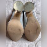 ALDO  Silver Metallic Heeled Socked Lucite Heel "Love" Boots Holiday NYE - 8.5 Photo 6