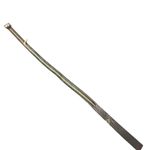 Michael Kors Black Leather Belt Gold Buckle Zipper Detail Women Size L FLAW Photo 9