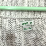 Aerie  size Small oversized pullover style sweater v neck gray white marbled‎ Photo 4