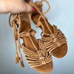 Joie  Women's Braided Tan Lace Up Gladiator Sandals Size 35 Photo 0