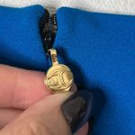 Just Cavalli Women's Blue & Black 3/4 Sleeve Bodycon Dress Illusion US Medium Photo 6