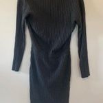 Women’s Moussy Long Sleeve Ribbed Sweater Dress Size Free Charcoal Gray Photo 5