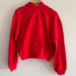 SKIMS  Cotton Fleece Classic Pullover Hoodie in Ruby, size small Photo 1