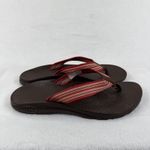 Chacos Chaco Women's Flip Flops Sandals‎ Brown Red Striped Size 9 W Summer Casual Photo 3