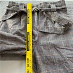 EXPRESS Gray Burgundy Plaid Ankle High Rise Tie Belt Dress Pants Sz 8 Photo 9
